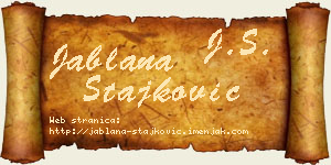 Jablana Stajković vizit kartica
